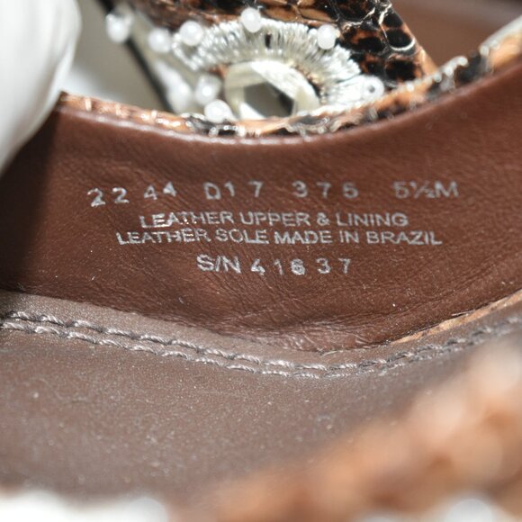 $400 TORY BURCH FRANCESCA SUEDE EMBROIDERED POINTY PUMP COFFEE 5.5 (MG18.5) - Picture 9 of 10